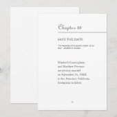 私たちの人生で最高の章 | 書籍フォーマット セーブザデート (正面/裏面)