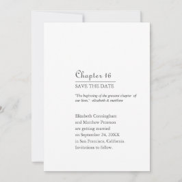 私たちの人生で最高の章 | 書籍フォーマット セーブザデート