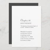 私たちの人生で最高の章 | 書籍フォーマット セーブザデート (正面/裏面)