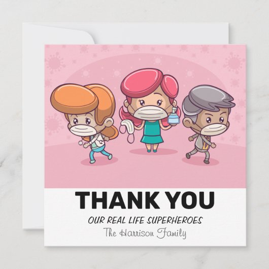 私たちの人生の実在スーパーヒーローをピンクにする | 感謝 (正面)