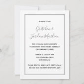 私たちの人間に結婚しました 犬の写真 ウェディング エロープメント 招待状 (裏面)