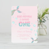 私たちの人魚は1ピンクの1歳の誕生日である 招待状 (スタンド正面)