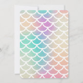 私たちの人魚は1ピンクの1歳の誕生日である 招待状 (裏面)