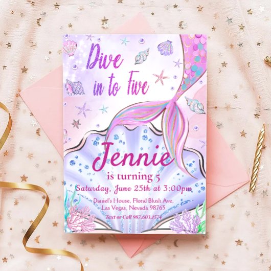 私たちの人魚誕生日ザシーアンダーザパーティー 招待状