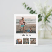 私たちの休日の写真コラージュ は私たちです ポストカード (スタンド正面)
