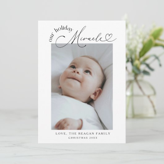 私たちの休日の奇跡のクリスマス誕生のお知らせ 案内状 (スタンド正面)
