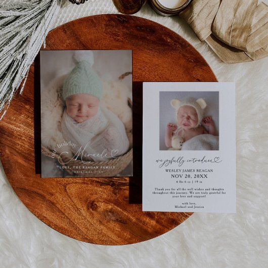 私たちの休日の奇跡のクリスマス誕生のお知らせ 案内状