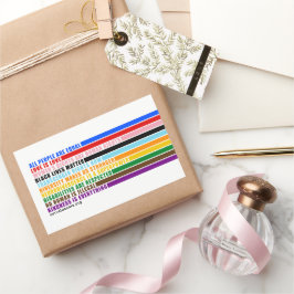 私たちの価値観はステッカーだ 長方形シール