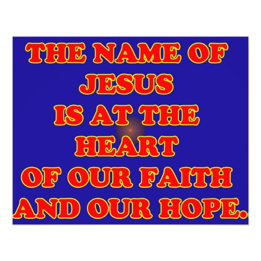 私たちの信仰と希望のハート:イエスという名前! フォトプリント (正面)