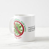 私たちの全ての酒の予防接種に予防接種を行う コーヒーマグカップ (正面左)