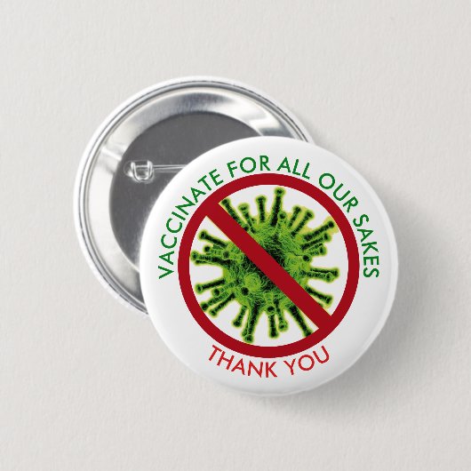 私たちの全ての酒の予防接種に予防接種を行う 缶バッジ (正面&裏面)