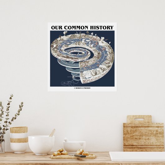 私たちの共通の歴史(地球の歴史タイムラインスパイラル) ポスター (キッチン)