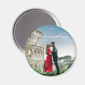 私たちの冒険が始まる写真ありがとう結婚。 マグネット (正面/裏面)