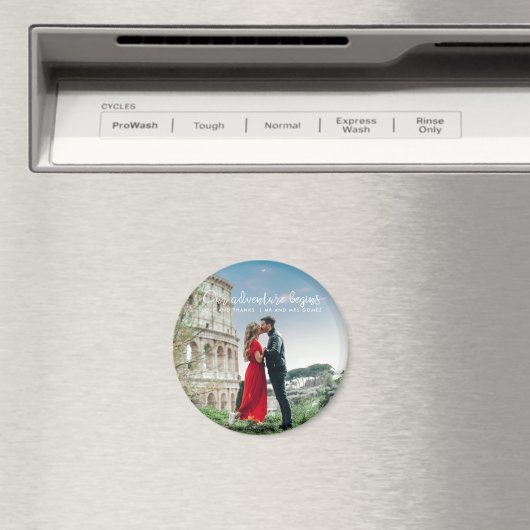 私たちの冒険が始まる写真ありがとう結婚。 マグネット (インサイチュ (食洗機))