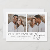 私たちの冒険が始まる フォトエンゲージメント発表 招待状 (正面)