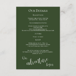 私たちの冒険が始まる - 素朴な山湖のディテール エンクロージャーカード