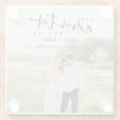 私たちの冒険が開始スクリプト写真の日付を保存 ガラスコースター (裏面)