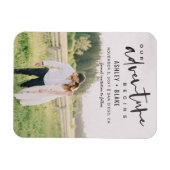 私たちの冒険が開始スクリプト写真の日付を保存 マグネット (横)