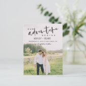 私たちの冒険が開始スクリプト写真の日付を保存 案内ポストカード (スタンド正面)