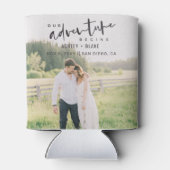 私たちの冒険が開始スクリプト写真の日付を保存 缶クーラー (裏面)