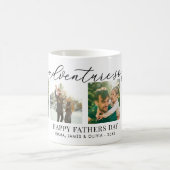 私たちの冒険これまでのお父さん日フォトコラージュ コーヒーマグカップ (中央)