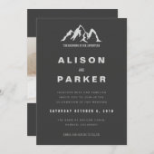 私たちの冒険の写真結婚の始まり 招待状 (正面/裏面)