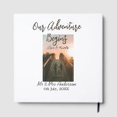 私たちの冒険はカップルの写真の愛を開始感謝してい& ゲストブック (裏面)