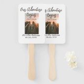 私たちの冒険はカップルの写真の愛を開始感謝してい& ハンドファン (正面&裏面)