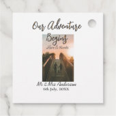 私たちの冒険はカップルの写真の愛を開始感謝してい& フェイバータグ (裏面)