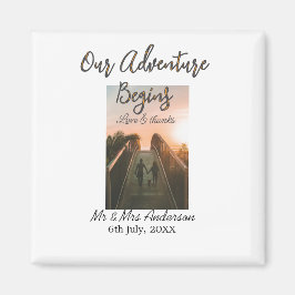 私たちの冒険はカップルの写真の愛を開始感謝してい& マグネット