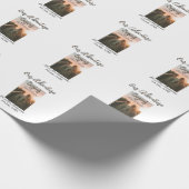 私たちの冒険はカップルの写真の愛を開始感謝してい& ラッピングペーパー (角)