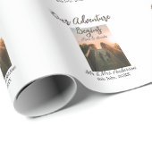 私たちの冒険はカップルの写真の愛を開始感謝してい& ラッピングペーパー (ロールコーナー)