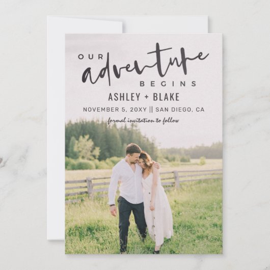 私たちの冒険はスクリプトを開始する日付の写真を保存 セーブザデート (正面)