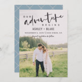 私たちの冒険はスクリプトを開始する日付の写真を保存 セーブザデート (正面/裏面)