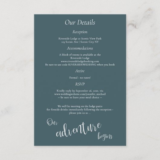 私たちの冒険は山の湖から始まる 詳細 エンクロージャーカード (正面)