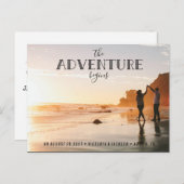 私たちの冒険は日付を保存する写真HIPSTER 案内ポストカード (正面/裏面)