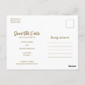 私たちの冒険は日付3の写真を保存して開始 ポストカード (裏面)