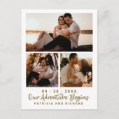 私たちの冒険は日付3の写真を保存して開始 ポストカード (正面)