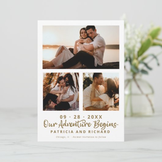 私たちの冒険は日付3の写真を保存して開始 招待状 (スタンド正面)