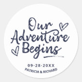 私たちの冒険は結婚式を始める日付を除く ラウンドシール (正面)