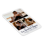 私たちの冒険は結婚式を始める日付3の写真を保存 マグネット (右側)