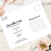 私たちの冒険は結婚式を開始する日付写真を保存 ポストカード