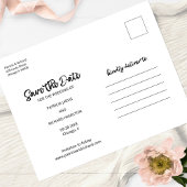 私たちの冒険は結婚式を開始する日付写真を保存 ポストカード