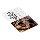 私たちの冒険は結婚式を開始する日付写真を保存 マグネット (右側)