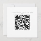 私たちの写真ホワイトスクエアウェディング日付を保存 招待状 (裏面)