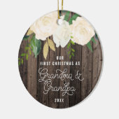 私たちの初めてのクリスマスおばあちゃん&グランドパパーソナライズされた セラミックオーナメント (左)