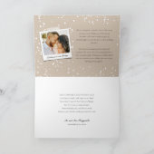 私たちの初めてのクリスマスが一緒にゴールデンスクリプトフォト シーズンカード (内部)