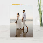 私たちの初めてのクリスマスが一緒にゴールデンスクリプトフォト シーズンカード (裏面)