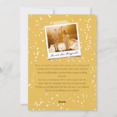 私たちの初めてのクリスマスが一緒にゴールデンスクリプトフォト シーズンカード (裏面)