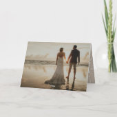 私たちの初めてのクリスマスが一緒に白いスクリプトの写真 シーズンカード (裏面)